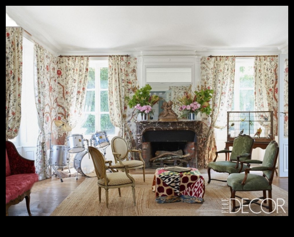 עיצוב סלון כפרי צרפתי לאלגנטיות קלאסית